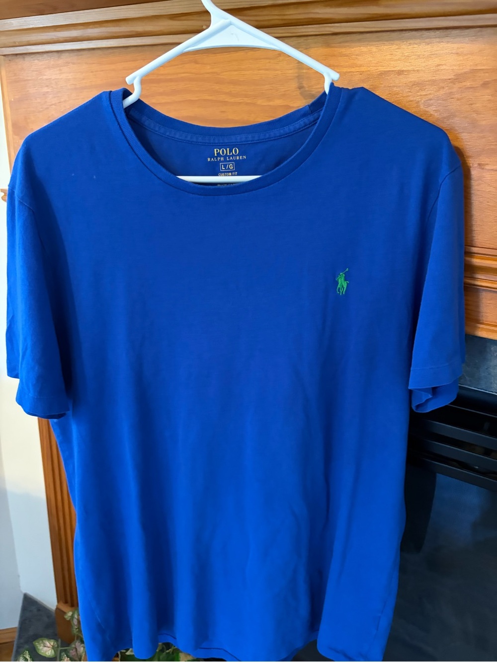 Polo by Ralph Lauren Short-Sleeve Crew Tee in Royal Blue with Green Logo